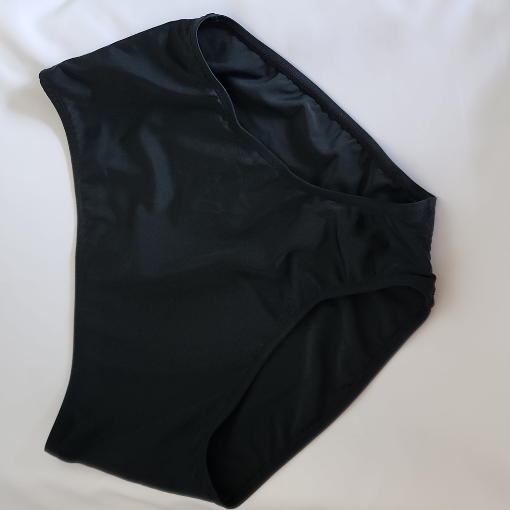 Maxine of Hollywood Womens Black High Waist Bikini Bottom Size 16 - Picture 8 of 8